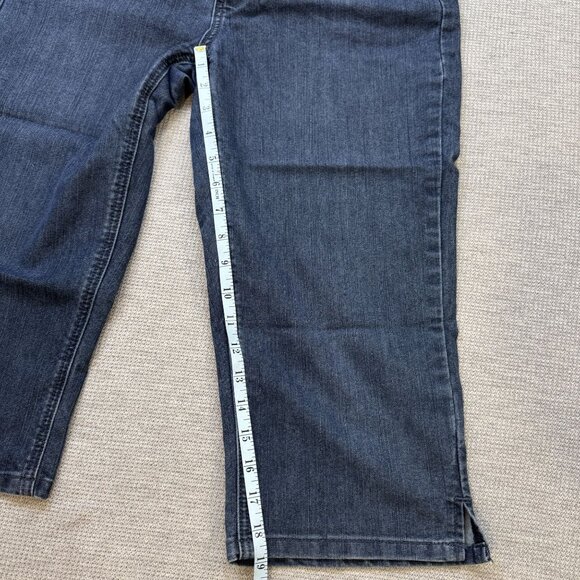 Riders By Lee Womens Blue Denim Capri Jeans Size 8 Medium Pockets Cotton Blend - Picture 10 of 13
